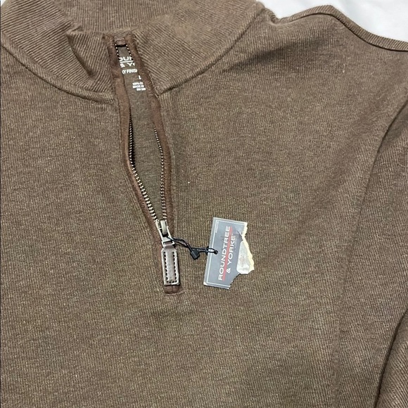 Roundtree & Yorke Brown Zip Up Sweater - Picture 7 of 8
